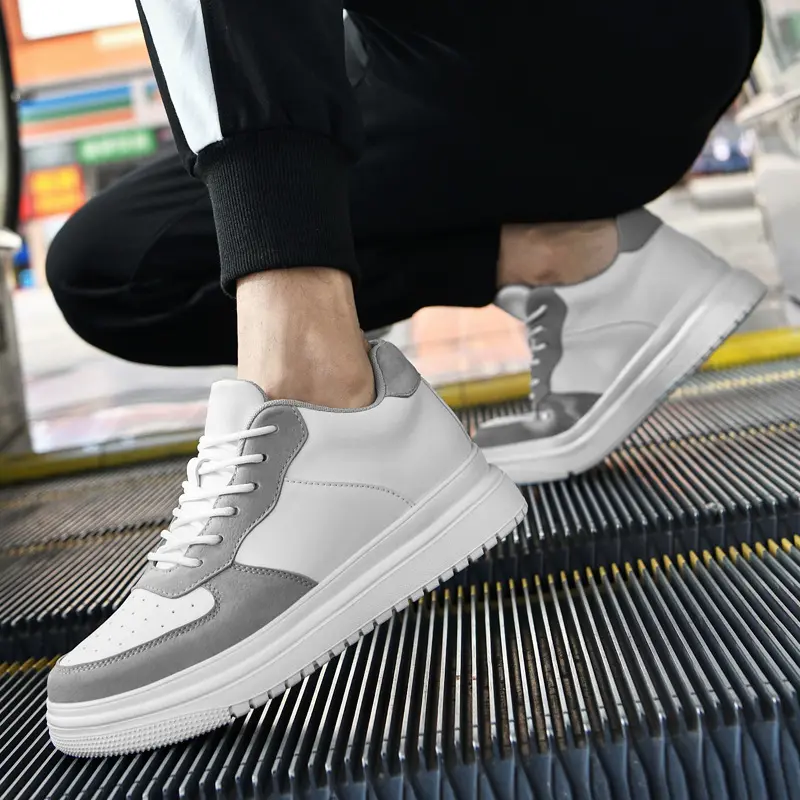Mens Casual Korean-style Low-top White Sneakers