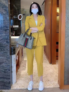 Plus Size Suit Coat Harem Pants Two-piece Set