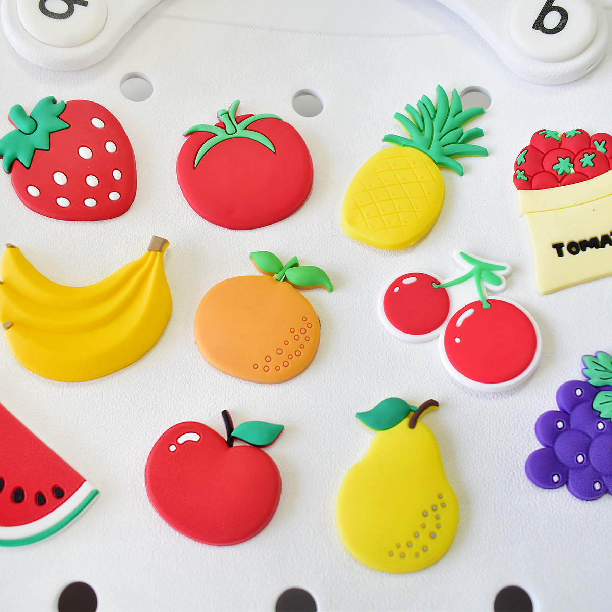 Cartoon Fruit-shaped Hollow Bag Beach Decoration DIY Detachable Soft Silicone Shoe Charm