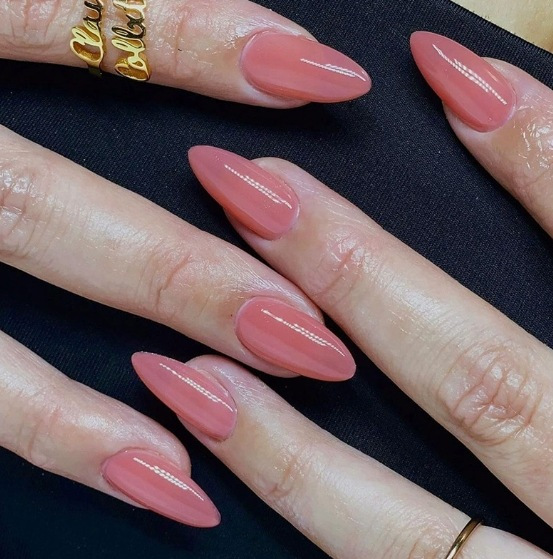 Nail Art Solid Color Series Solid Color Long Almond-Shape Press On Nails