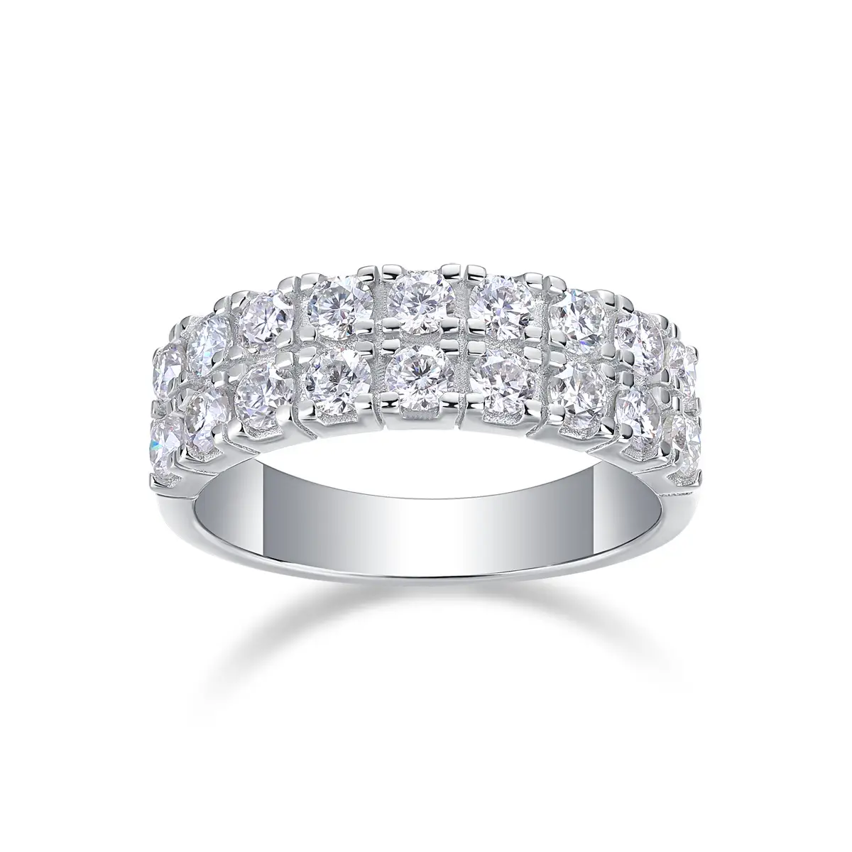 Moissanite S925 Sterling Silver Light Luxury Online Influencer Ring Women