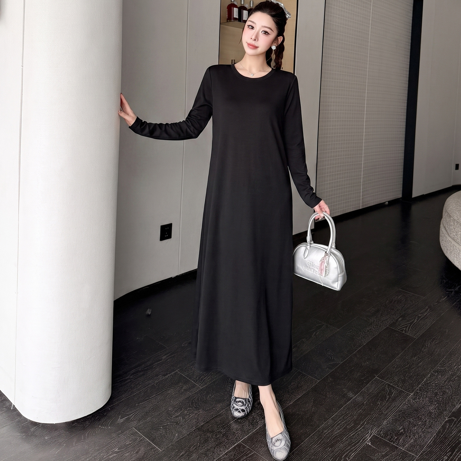 Simple Everyday Thermal Base Dress For Women
