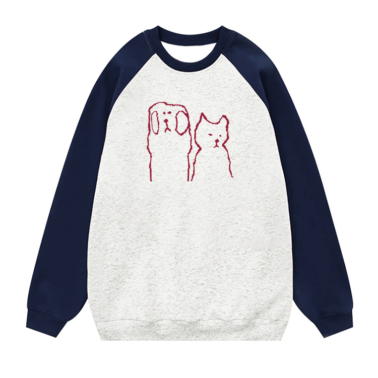 Women's Loose-fitting Casual Round-neck Hoodless Sweater