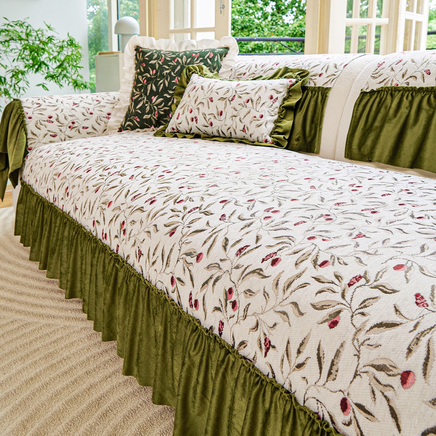 High-end Chenille Sofa Cushion All-season Universal Fit