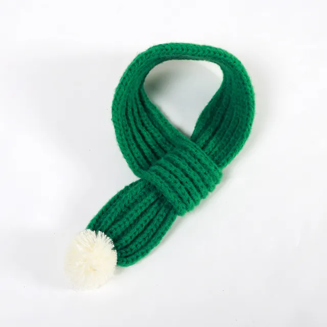 Puppy Christmas Scarf Accessories Autumn And Winter Warm Green - Shop at LoveMi