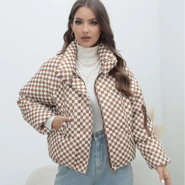 Women's Warm Down Cotton Jacket Cotton padded Jacket Khaki - Shop at LoveMi