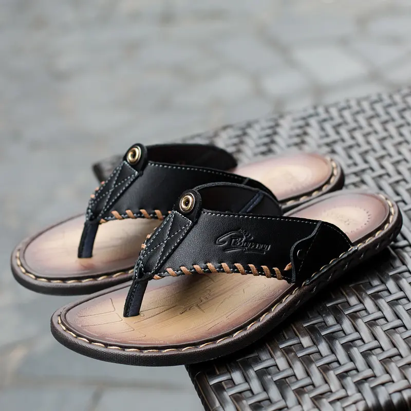 Summer Outdoor Flip-flops Casual Leather Beach Sandals