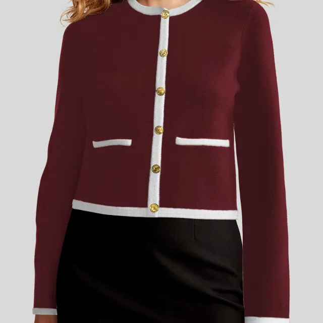Women's Knit Cardigan Sweaters Spring Fashion Long Burgundy - Shop at LoveMi