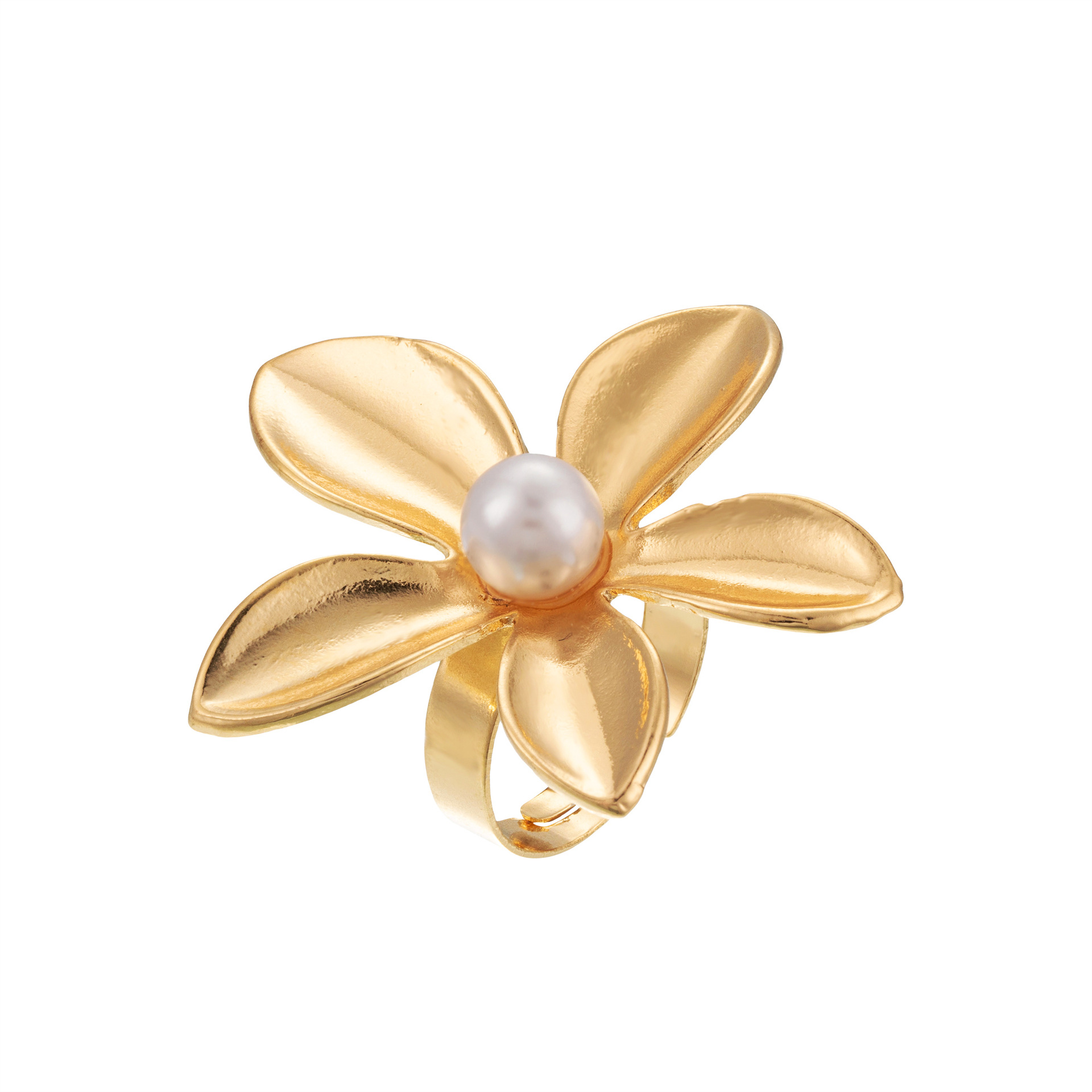 Five Petal Flower Stereo Flower Open Ring