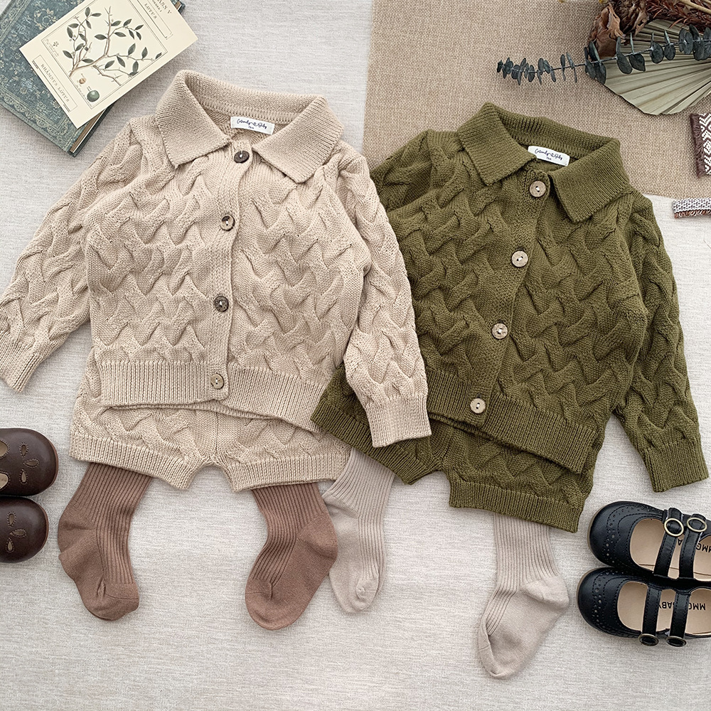 Title 14, Baby Unisex Twist Cardigan Jumper Set, Europese...