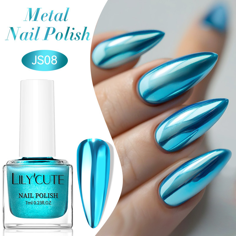 Quick-dry Metallic Mirror Nail Polish, No Baking Required 13