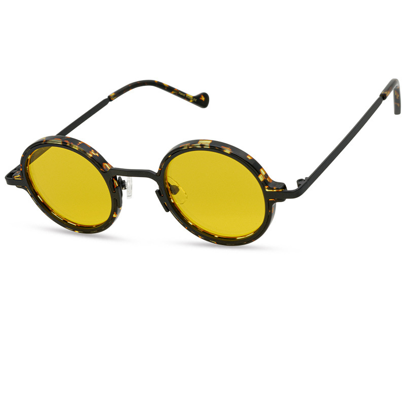 Retro Special Multicolor Niche Round Frame Sunglasses Neutral - Image 3