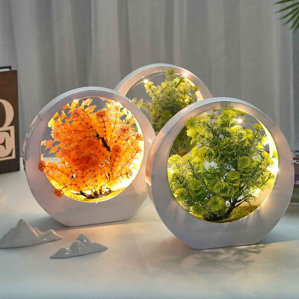 Plastic Creative Hair Desktop Decoration Flower Pot