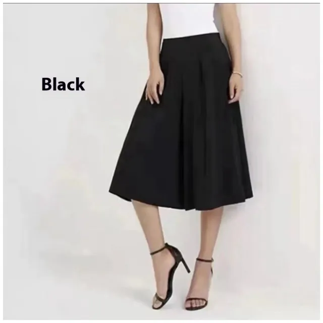 Slim And Casual High Waisted Printed Wide Leg Capris Black - Shop at LoveMi