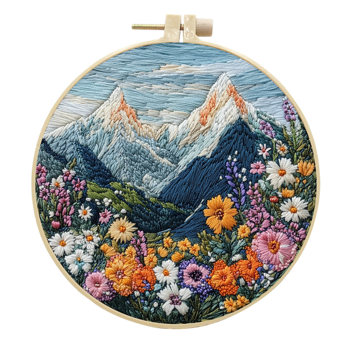 Mountain Style Diy Embroidery Handmade Cloth Art Material Kit Sets Creative Handmade
