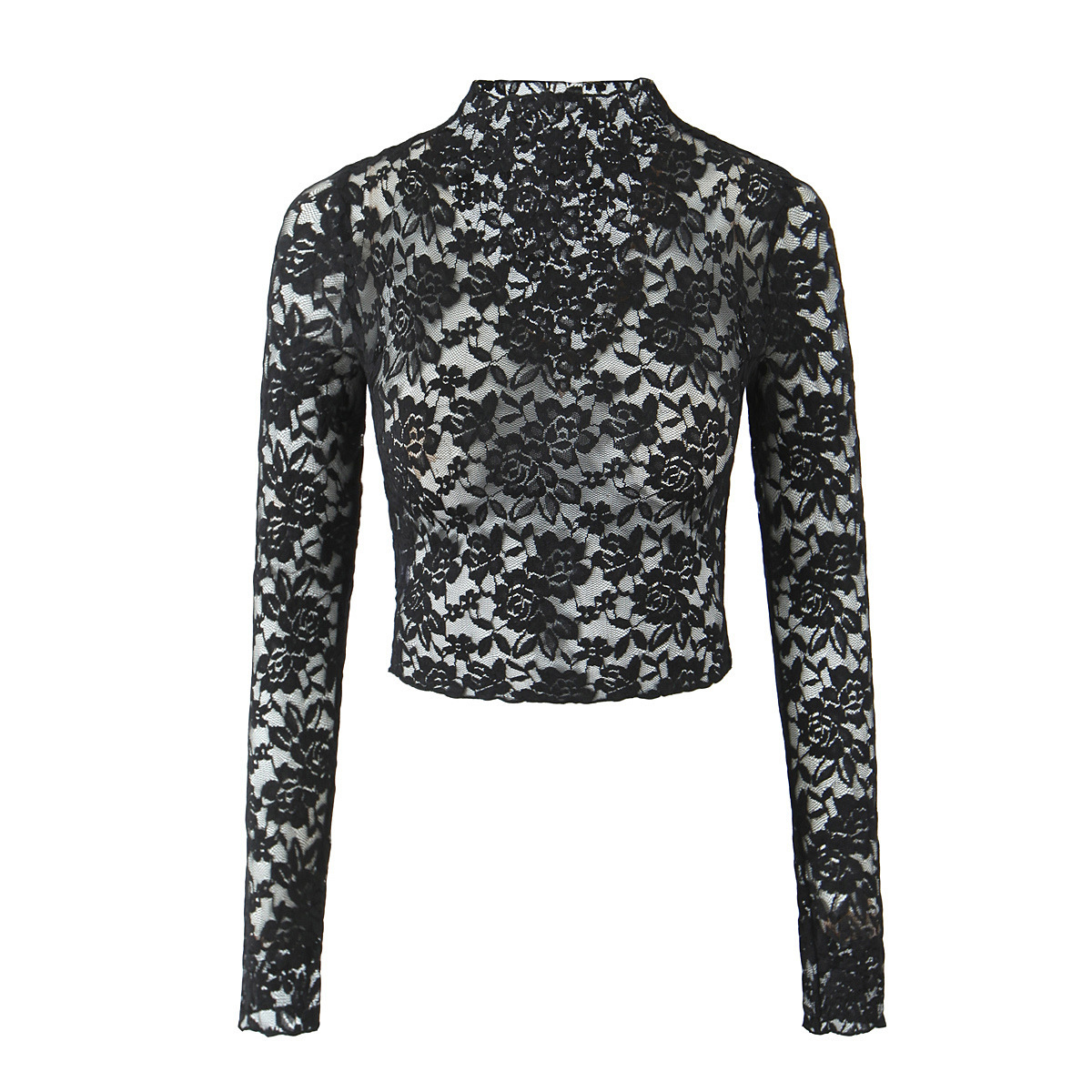 Women's American-style Hot Girl Turtleneck Long-sleeved Top T-shirt