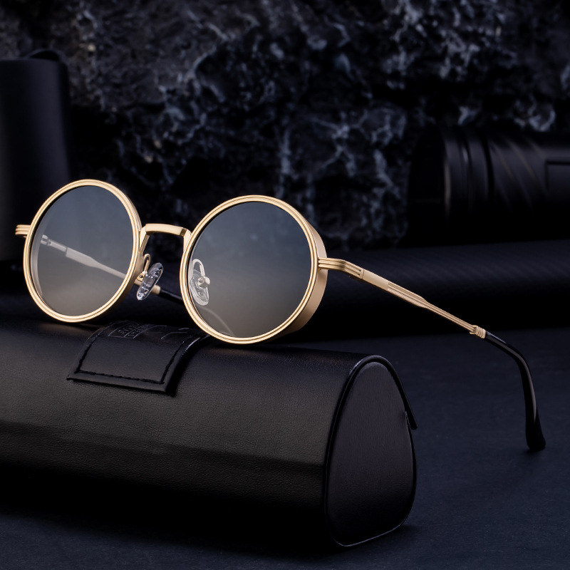 New Fashion Round Frame Sunglasses Men - Image 5