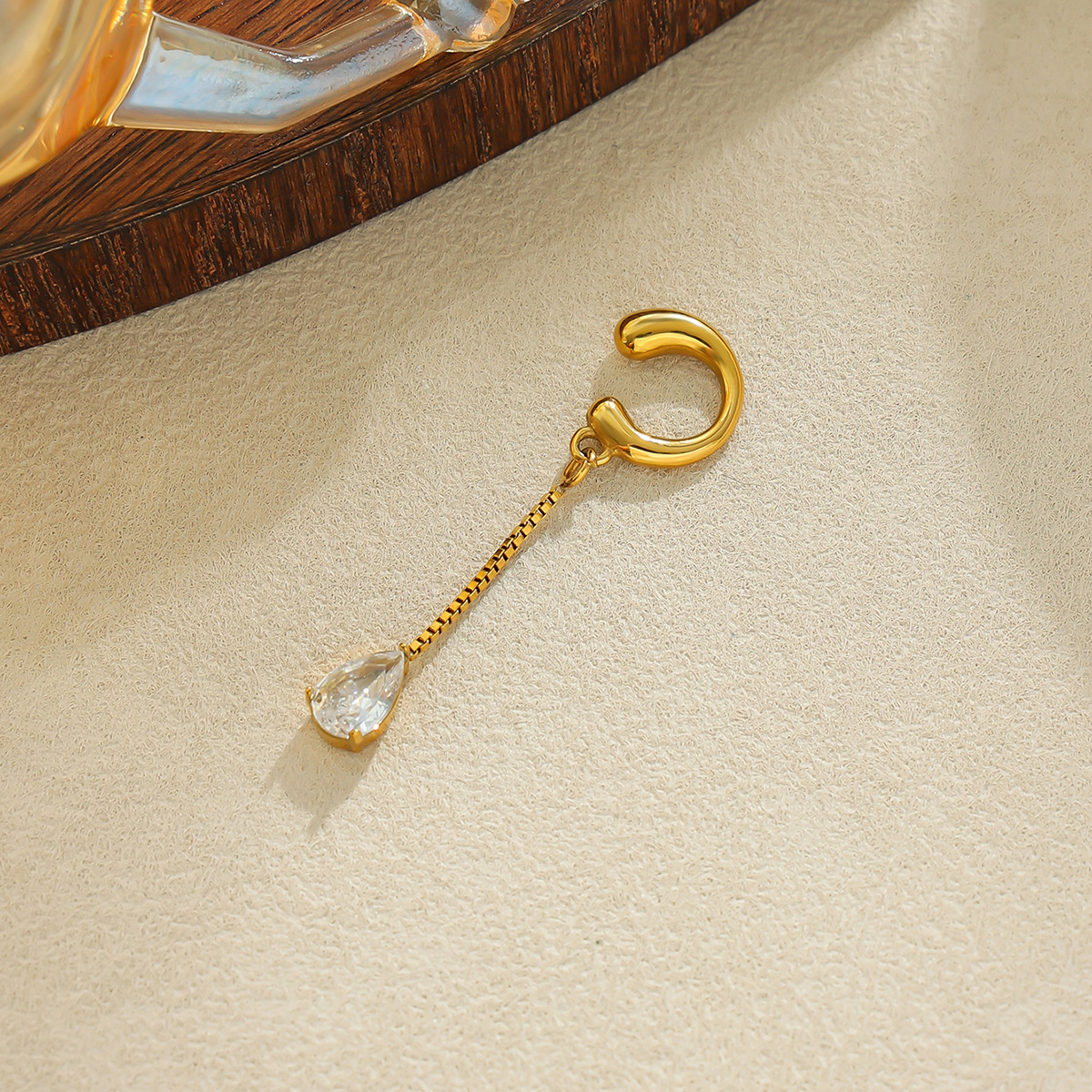 Tassel Water Drop Ear Clip, picture 4 of 5