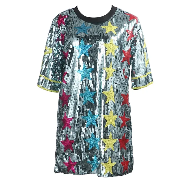 Women's Fashion Loose Cool Sequined T shirt Top Green - Shop at LoveMi