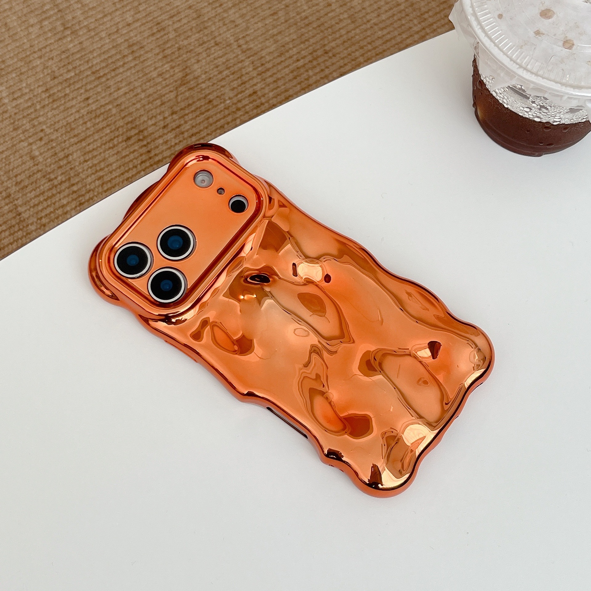 New High-grade Electroplated Orange Wave Shell Suitable - Image 3