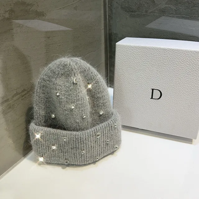 Autumn Winter Warm And Thickening Trend All match Sweet Knitted Toque High Grade Gray - Shop at LoveMi