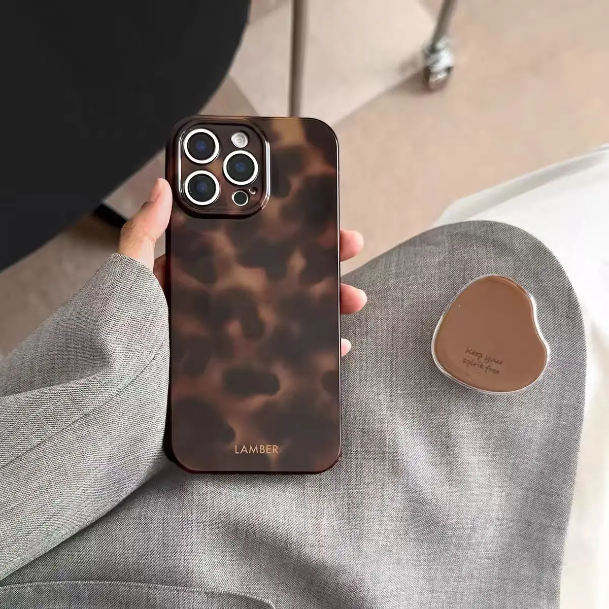Brown Leopard Print Casual Phone Case