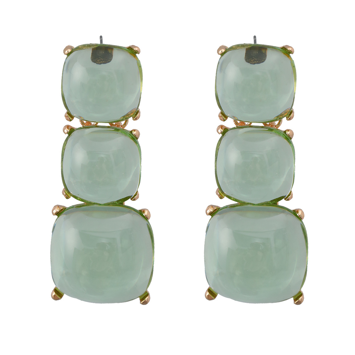 Geometric Women's Multi-layer Square Resin Party Earrings