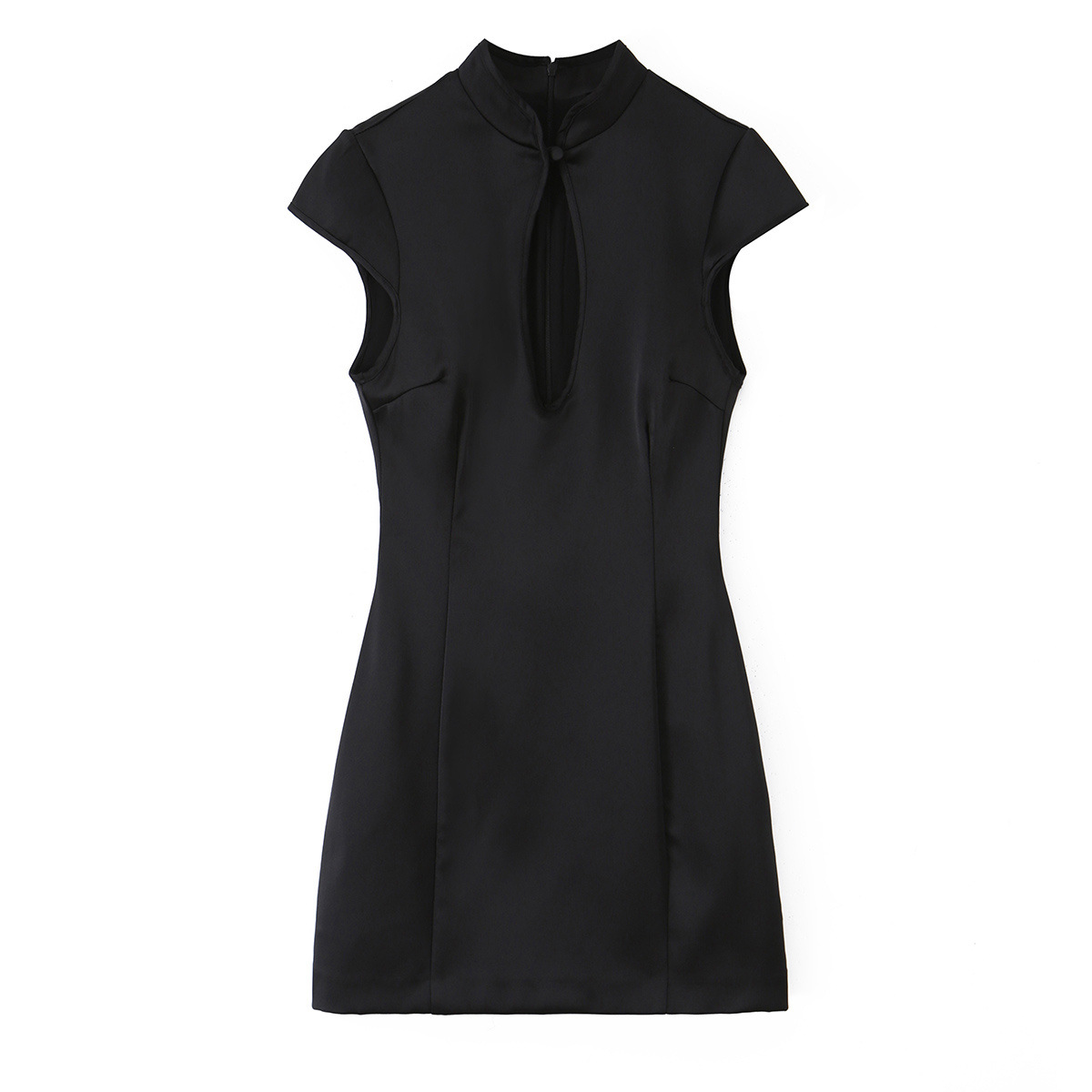 Summer New Silk-satin-feel Slit Mini Dress