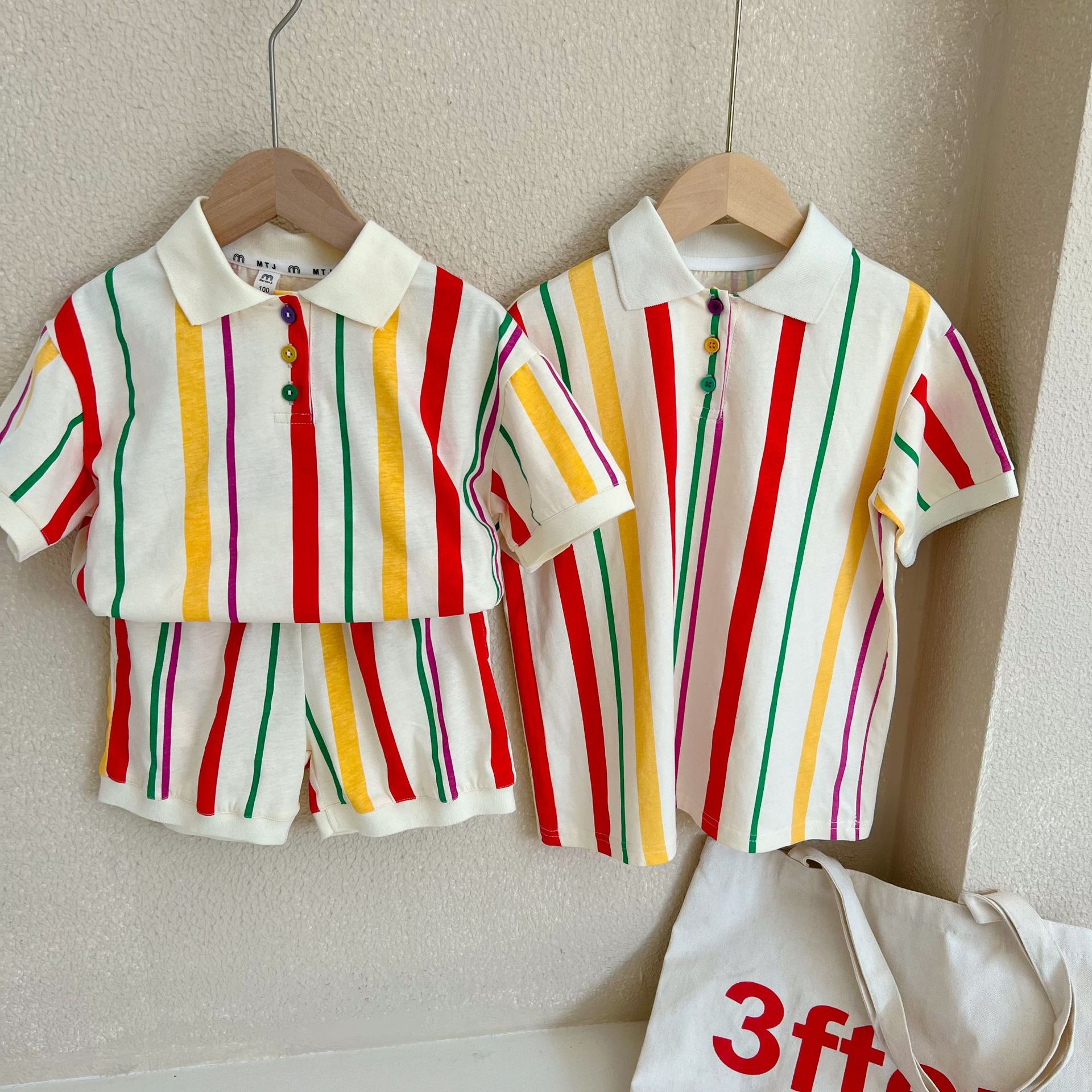 Title 8, Ensemble Tricot Rayé Enfant Fille Robe Polo Con...