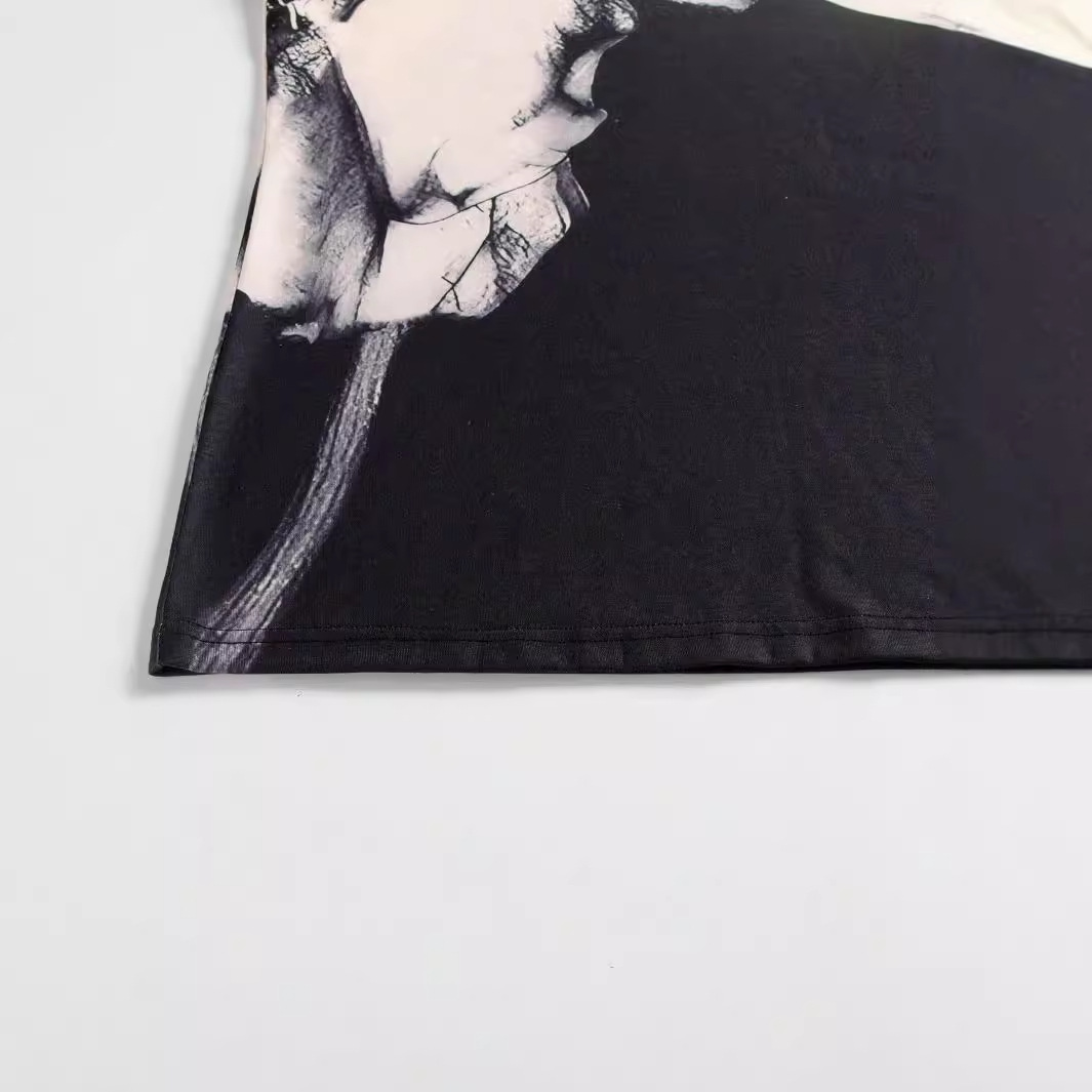 Women's Turtleneck Long Sleeve Digital Printed T-shirt