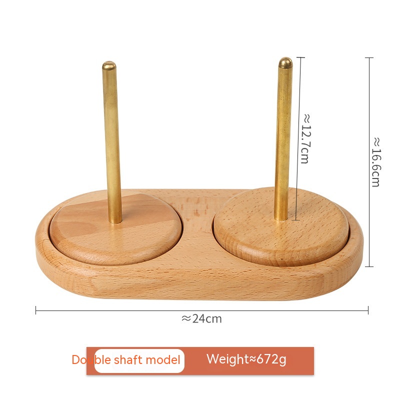 Wooden rotatable wool spool (small size single axis