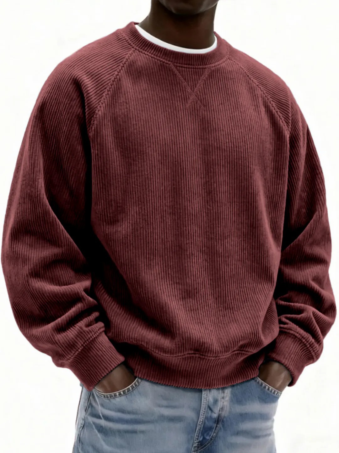 Mens Fashionable Simple And Relaxed Fit Sweatshirt