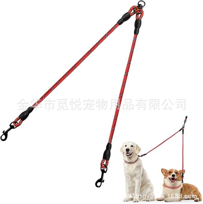 Dual Dog Leash With Tangle-free Design Ideal For Small And Medium-sized Dogs