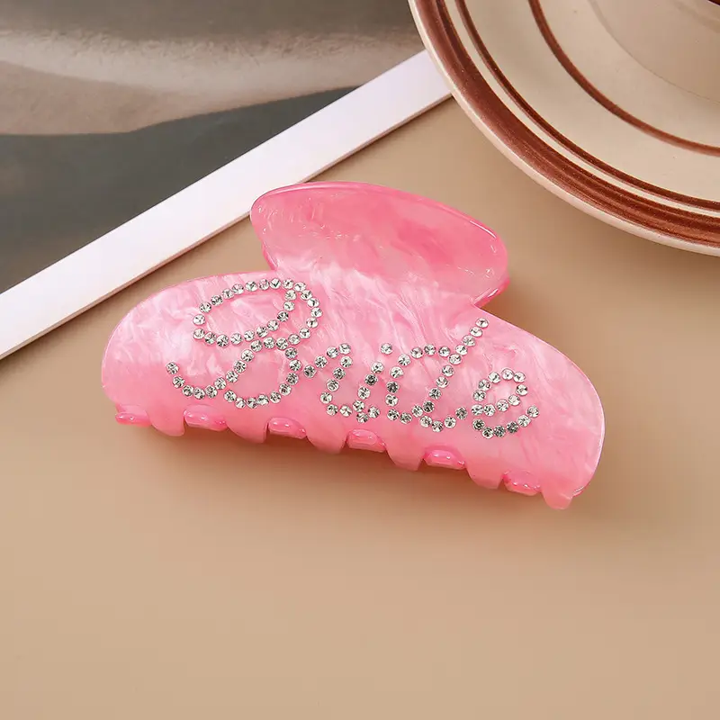 Multi-Diamond Acrylic Shower Shark Clip Back Clip
