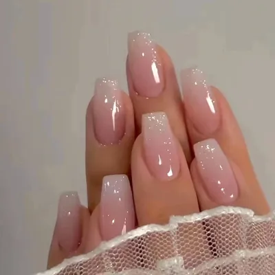 Mid-length Ballet Nail Girl Gradient Nail Sticker
