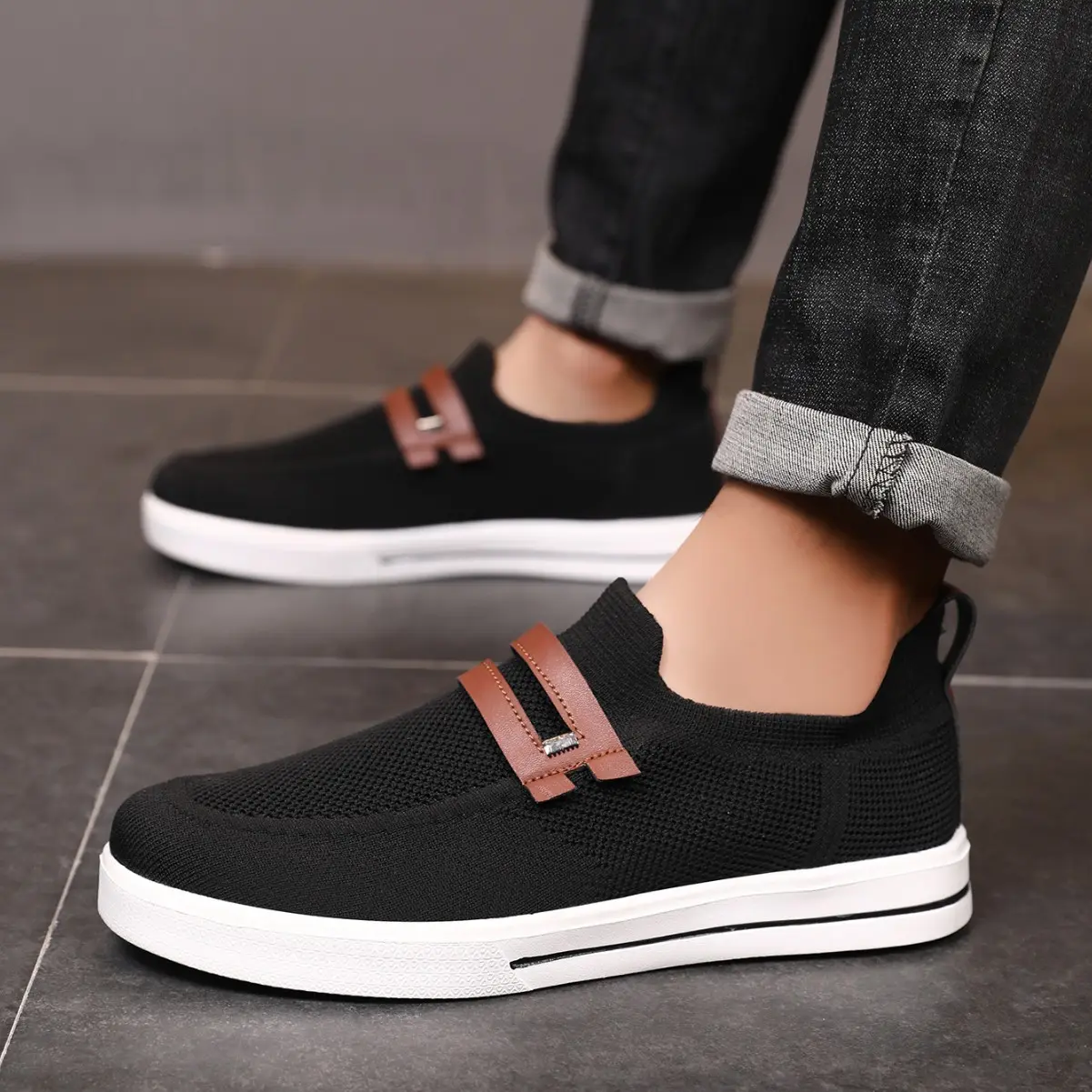 Men's Summer Breathable Casual Shoes Soft Elastic
