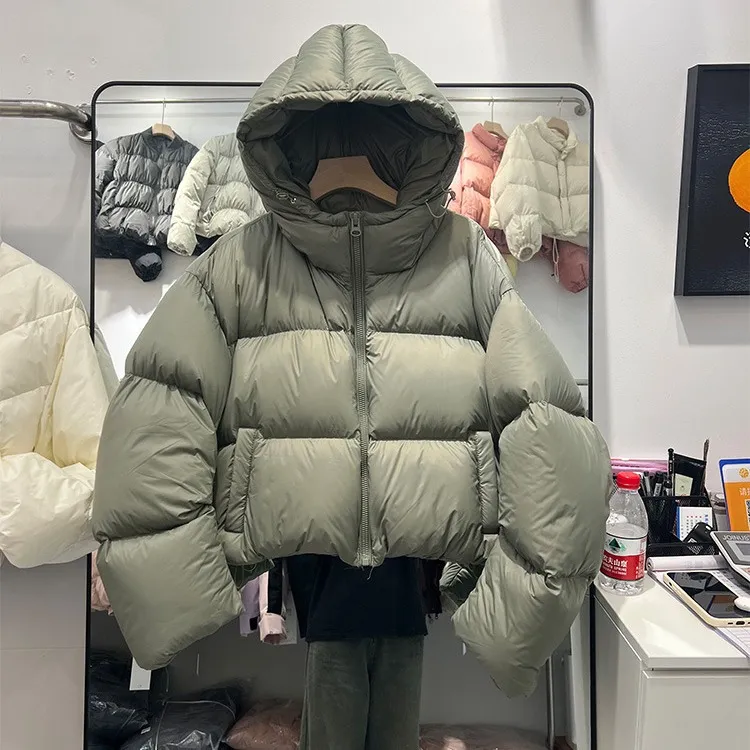Women's Korean Style Sense Of Design Coat - Army Green