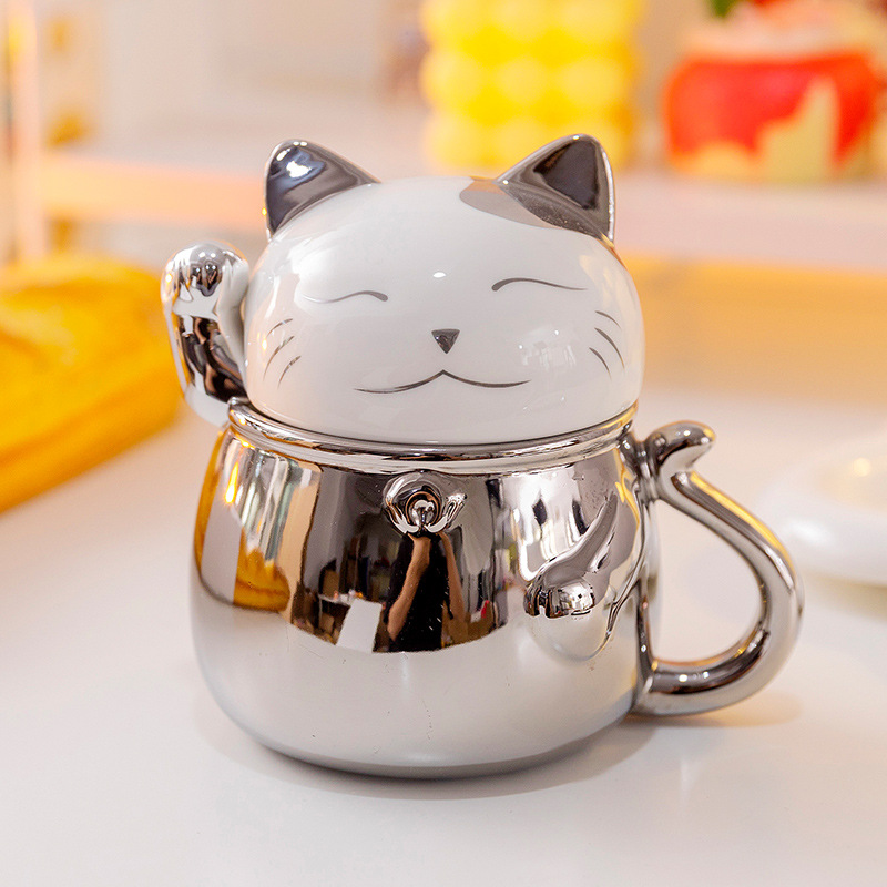 Fortune Cat Ceramic Cup