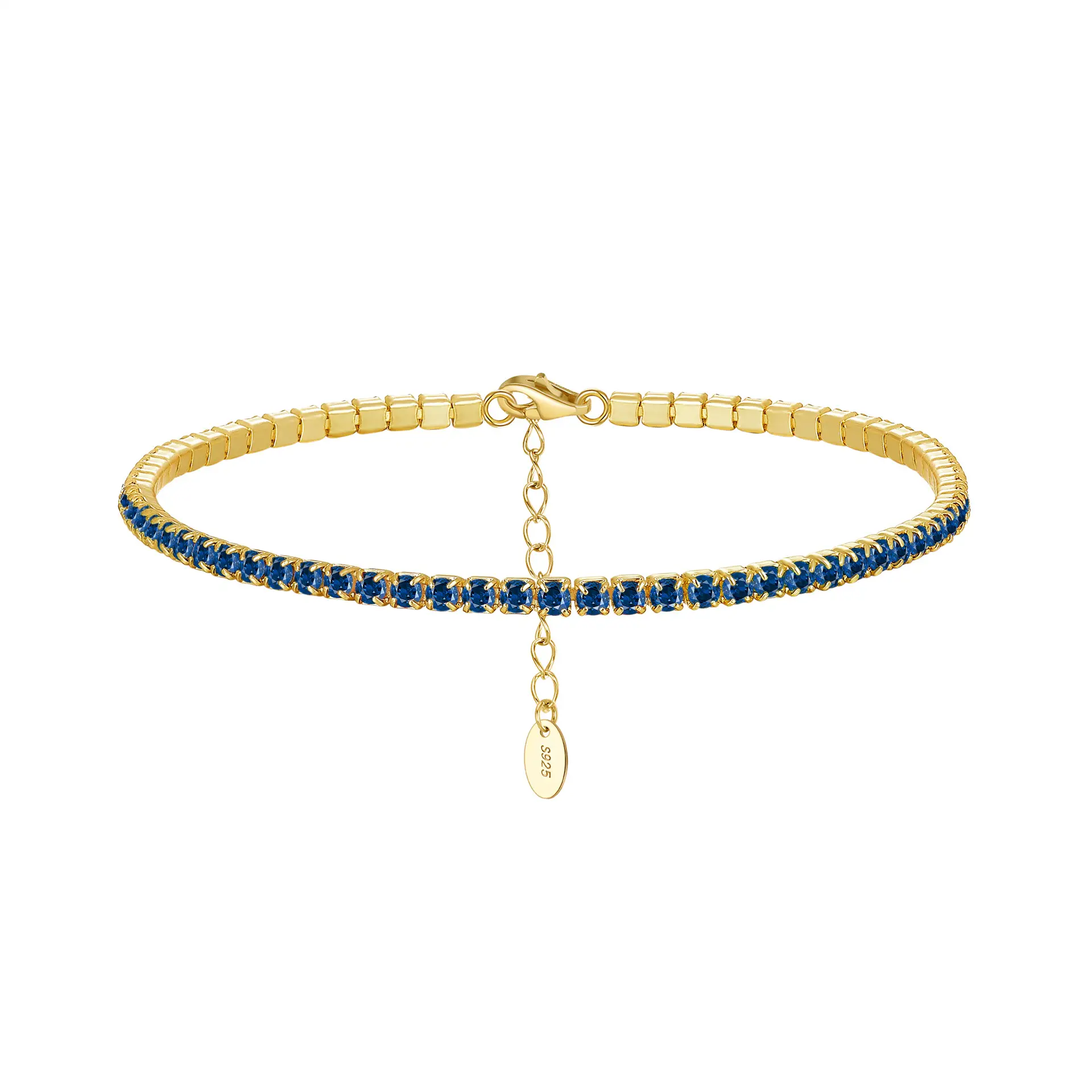 Shangda Jewelry 2MM Tennis Chain Gold-plated S925 Sterling Silver Bracelet