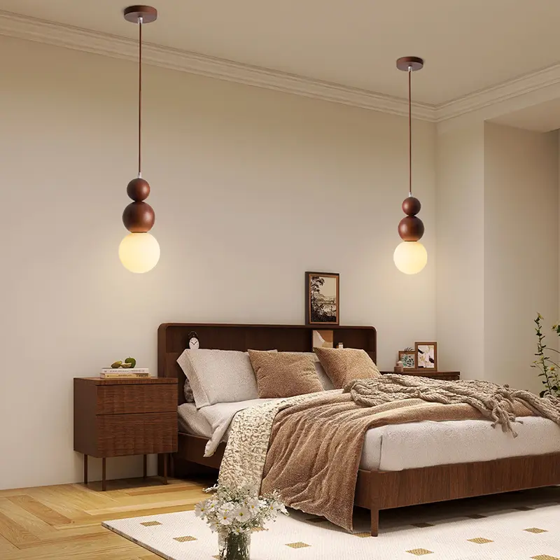 Wabi-sabi-style Guesthouse Single-head Long-string Pendant Light