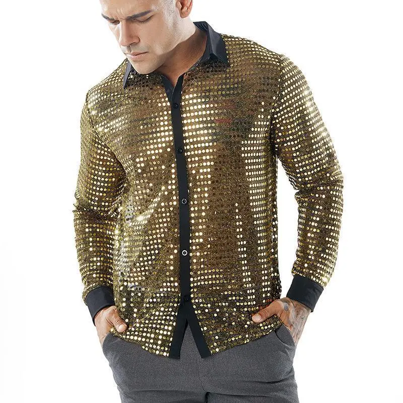 Men's Scales Shirt Long Sleeve Collar