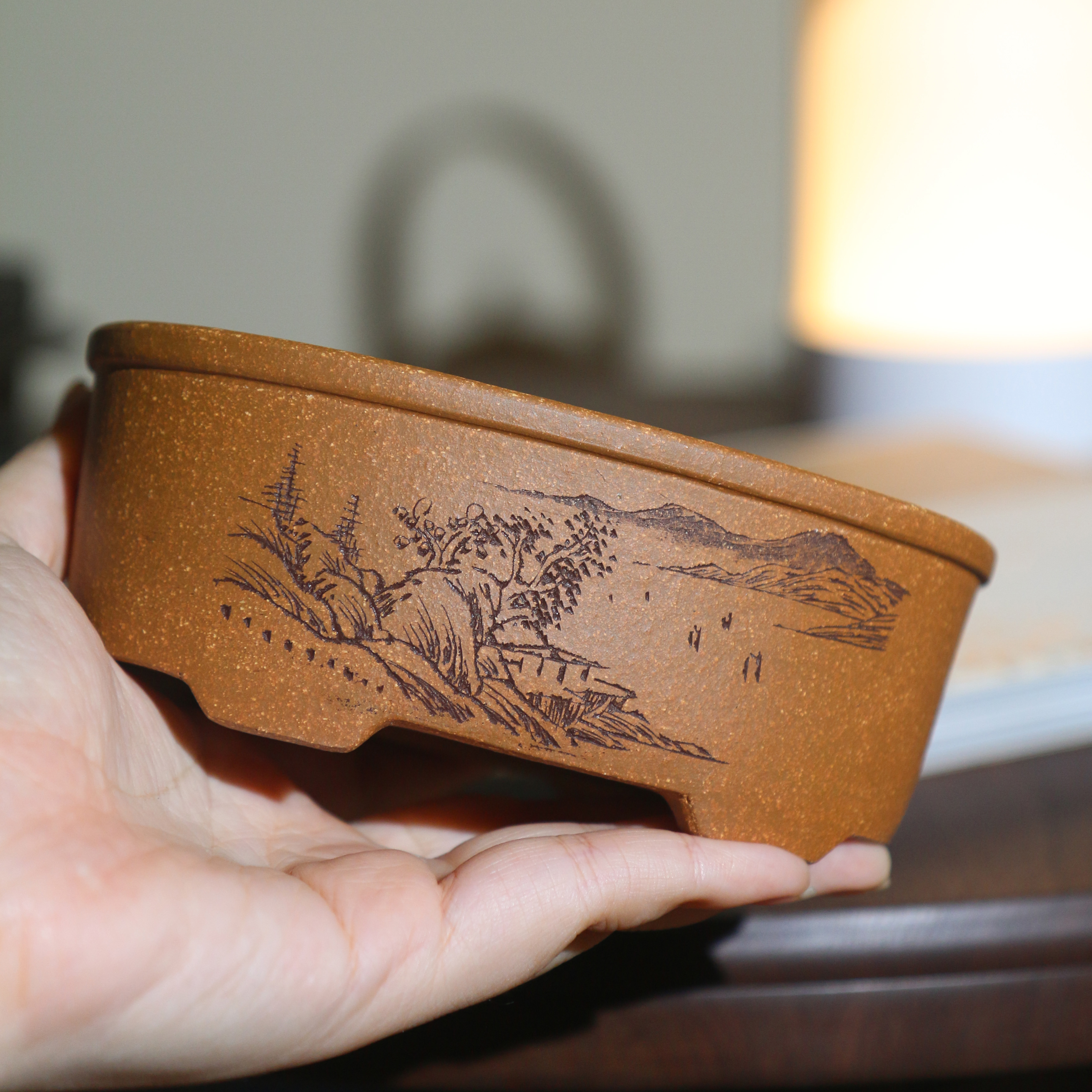 Yixing Clay Bonsai Pot, Oval, picture 4 of 4
