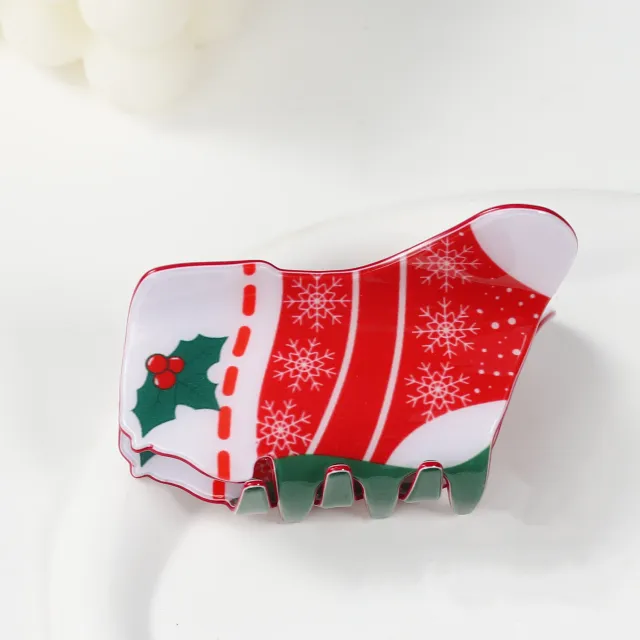 Cute Cartoon Christmas Headwear Hairpin Red And White Snowflake - Shop at LoveMi