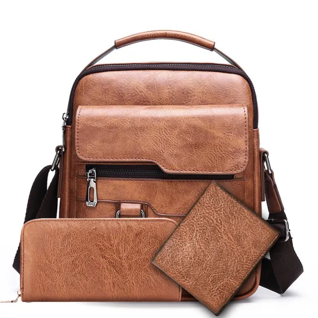 Casual Crossbody Men's Document Small Backpack Khaki - Shop at LoveMi