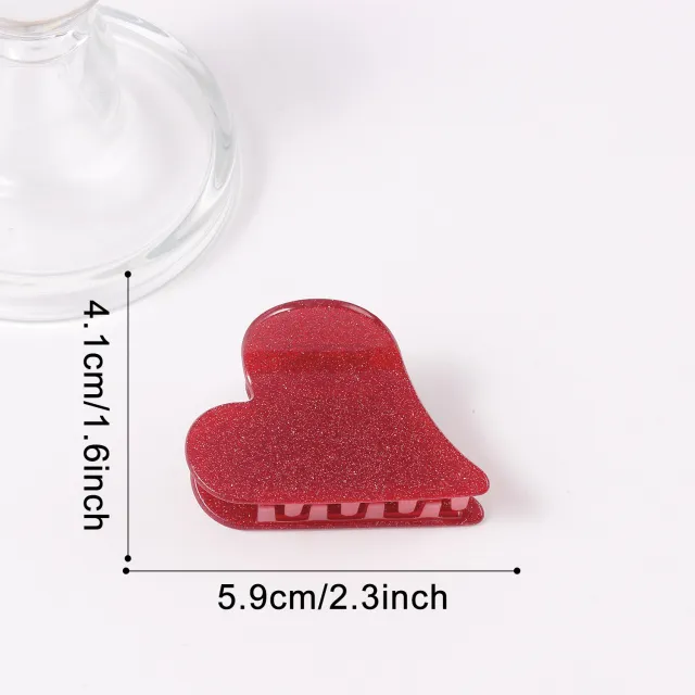 Red toned Sweet and cool Style Hair Clip For The Back Of The Head Dark Red Love - Shop at LoveMi