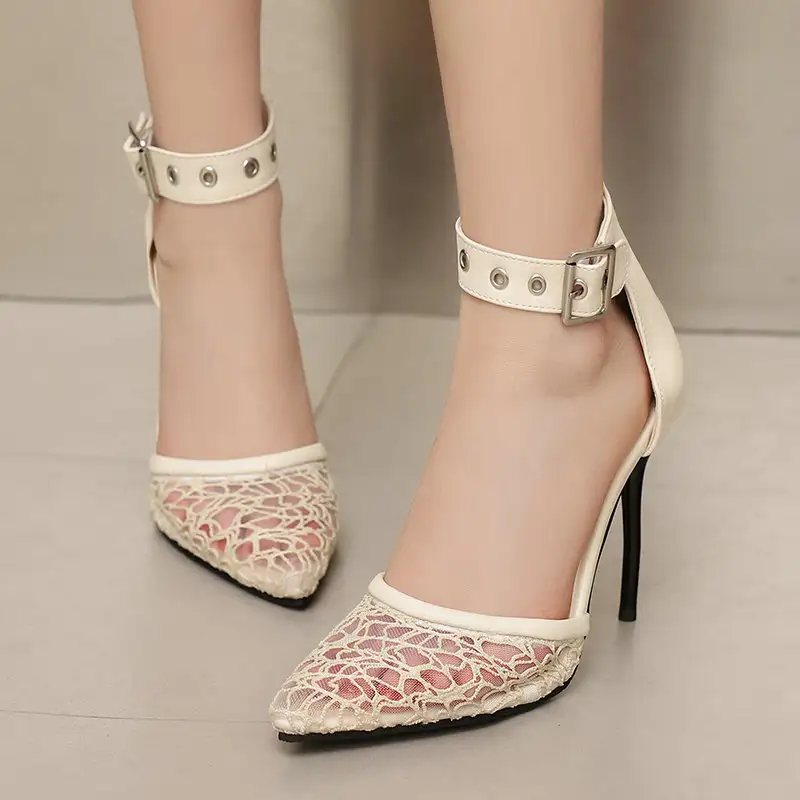 Baotou Women's Pointed-toe Stiletto Sandals