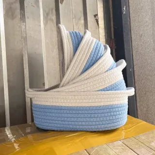 Nordic Instagram Style Five-piece Set Cotton String Snack Toys Storage Basket
