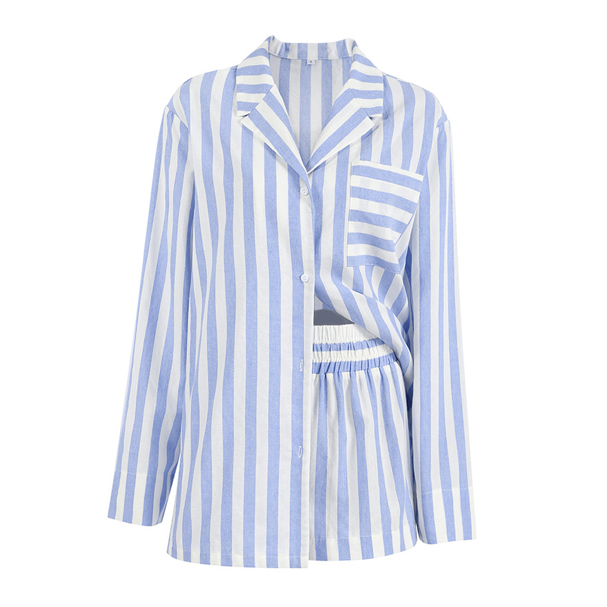 Comfortable Long-Sleeve Shorts Loungewear Set 4