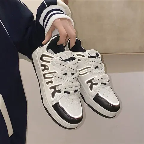 Retro Color Matching Flat Sneakers Sports