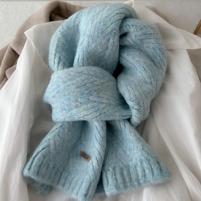 Wool Blended Korean Style Fashionable Student High grade Knitted Blue - Shop at LoveMi